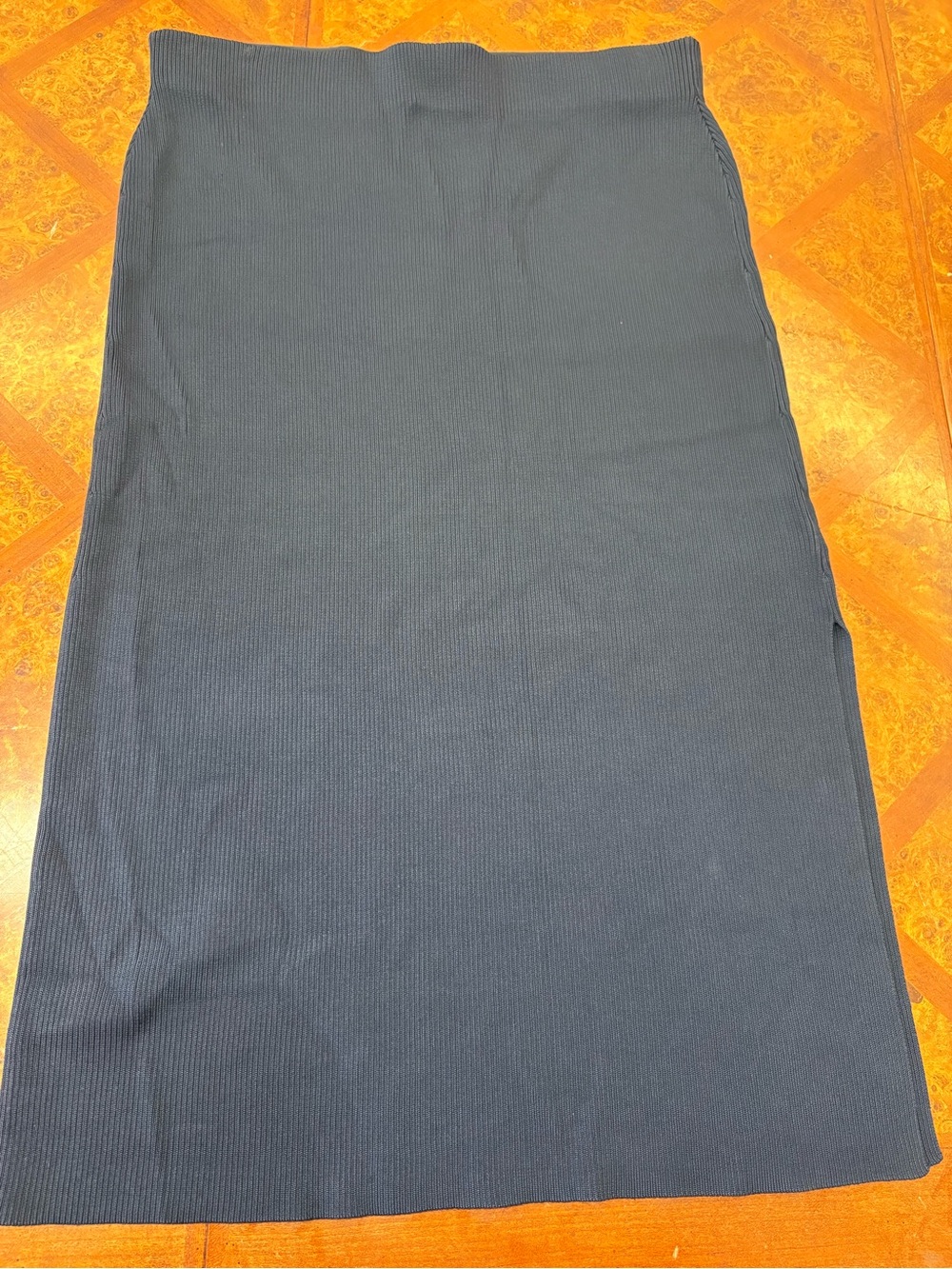 Lauren Ralph Lauren Navy Ribbed Pencil Skirt